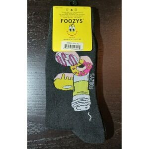FOOZYS Colorful Doughnuts Coffee Crew Socks Men's 10-13 Gift Idea #395